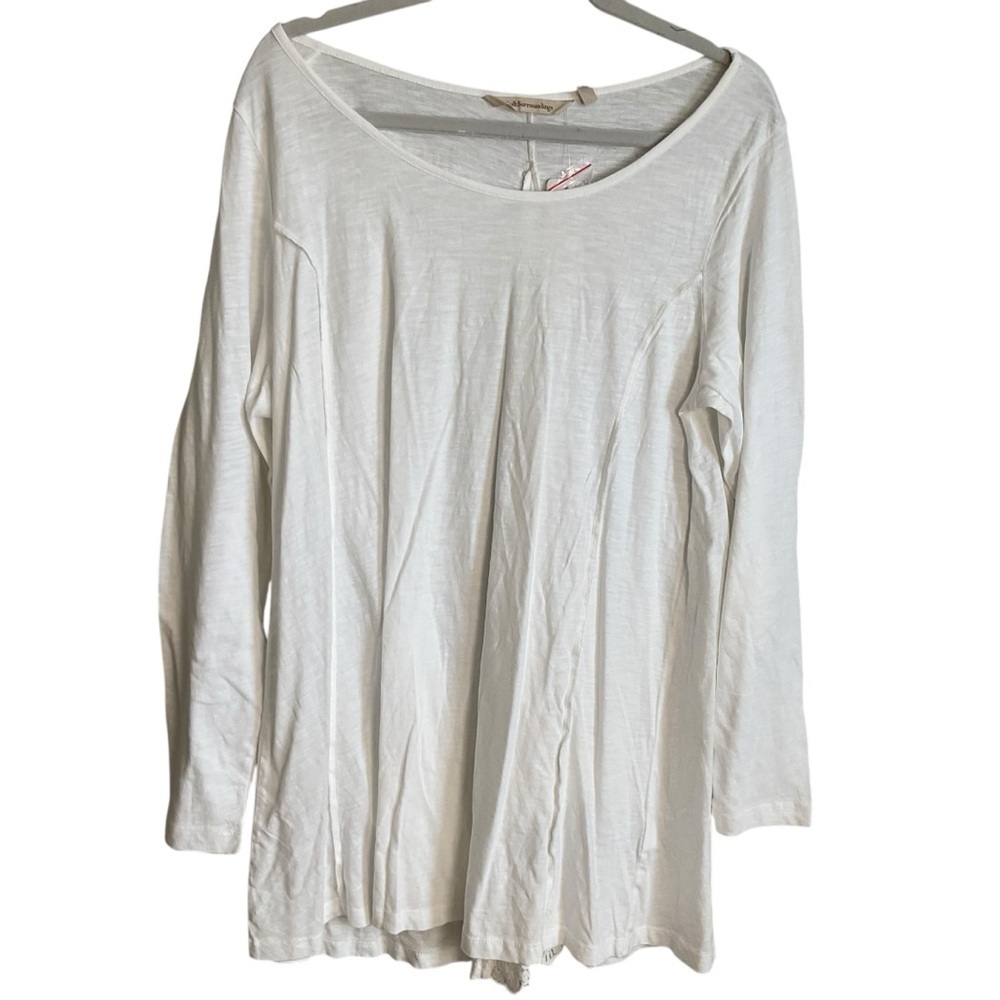 Soft Surroundings White Long Sleeve Relaxed Blouse